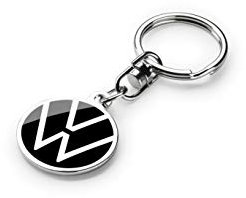 Volkswagen 000087010BR Schlüsselanhänger mit dem neuem VW Logo, Durchmesser 30mm