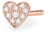 Thomas Sabo Einzel Ohrstecker Herz pavé roségold vergoldetes Silber H2145-416-14