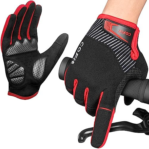COFIT Guantes de Ciclismo Antideslizantes, Guantes Unisex de Dedo Completo con Pantalla Táctil para Montar en BMX ATV MTB, Ciclismo en Bicicleta - M/L/XL/XXL