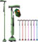 BeneCane Bastone da passeggio per uomini e donne bastone da passeggio per anziani bastone pieghevole Quad Cane regolabile leggero robusto autoportante pieghevole Verde