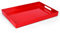 XMNFLY Serviertablett mit Griffen, 25.4x38.1 cm, rotes Melamin-Tablett, Serviertablett, Kaffee, Frühstück, Küche, Arbeitsplatte, Make-up-Schublade, Schminktisch-Tablett, dekoratives Tablett