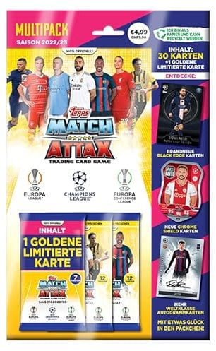 Topps Match Attax 22/23 - UEFA Champions League Fußballsammelkarten (möglicherweise nicht auf Deutsch erhältlich) - Multipack