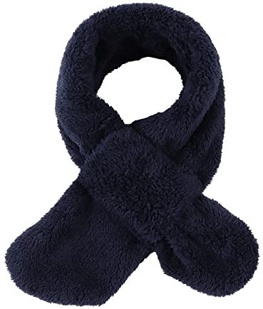 Warmer Fleece Schal für Baby Kinder Winter Rundschal aus Plüsch Dick loop schal Mädchen Jungen schlauchschal für 1-10Jahren(Navy)