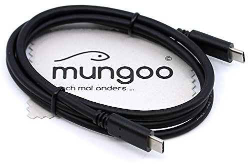 USB Ladekabel passend für Nothing Phone (2a), Nothing Phone (2), Nothing Phone (1) 60W Power Delivery Typ-C Datenkabel 1m mit mungoo Displayputztuch
