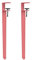 FENGSHOUU Metal Clamp Leg,F-Shaped Furniture Coffee Table Bar Legs,for DIY Console,No Punching Design to Protect The Desktop,with Floor Protectors (40cm(15.7in),Pink)