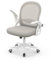 rattantree Silla de Oficina, Silla de Escritorio Ergonómica con Respaldo de Malla Transpirable y Asiento, Silla de Ordenador, Regulable en Altura, Reposabrazos Abatibles, Para Estudio de Oficina, Gris