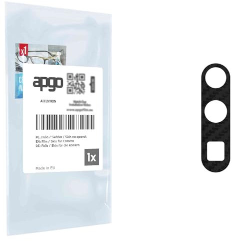 apgo Objektivschutz-Folie, Kameraschutz kompatibel mit Huawei P30 Pro, Carbon-Imitation, Rückseite Schutzfolie für Kamera-Insel, Hinten Folie, Kratzfest, schwarz