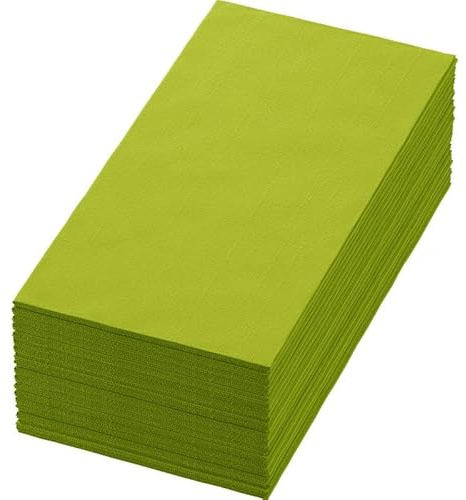360 Duni Bio Dunisoft® Servietten 40 x 40 cm Kiwi, 1/8-Falz
