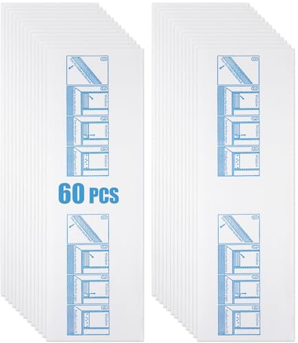Flintronic 60PCS Autocollants pour Pièges à Mouches de Fenêtre, Pièges Mouches Transparent Collants pour l'intérieur, Pièges Engluées pour Mouches Domestiques Jardin Plante Fruit Fleur