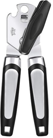 Tin Openers Manual Can Opener 3-in-1 Stainless Steel Tin Openers with Non-Slip Handle Multifunctional Bottle Opener Kitchen Tool