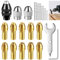 Celepoir 25 Piezas Portabrocas para Portabrocas Taladro Set con Accesorios, Adaptador Portabroca, 1/32 a 1/8 4486 Portabroca Hexagonal & 4485 Tuerca Metálica de Latón, para Brocas