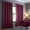 Fusion - Wine Red Curtains W90 x L90 (229 x 229cm) - 2x Panels - Eyelet Curtains in Red Wine - Thermal Curtains for Bedroom/Living Room - Red Curtains & Drapes - Door Curtains - Strata Collection