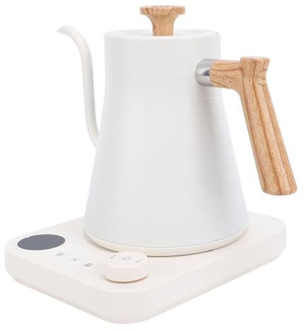 Elektrischer Schwanenhals Wasserkocher mit Temperaturregelung, Wasserkocher Zum Übergießen von Kaffee und Tee mit LCD Bildschirm Timer, Leistungsstarker und Schneller