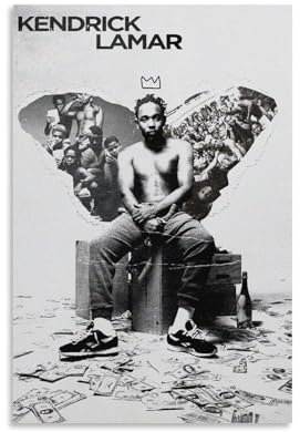 Gufatoo Kendrick Poster Lamar Rapper, Musikposter für Zimmer, ästhetische Leinwand, Wandkunst, Schlafzimmerdekoration, 50 x 75 cm
