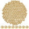 SOFPLATE 500Pcs Plastic Pearl Beads 8mm Round Spacer Bead Bulk Mini Gold ABS Imitation Pearls Spacer Loose Ball Beads for Bracelets Beading Necklace Earrings Jewellery DIY Crafts Making Decor Supplies