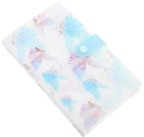 Álbum de Exhibición Plástico Azul, Pegatinas de Uñas | Gran Capacidad, Fácil de Guardar Hojas de Stickers, Protege Calcomanías, Adecuado para Nail Art DIY