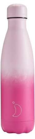 Chilly's Water Bottle - Stainless Steel and Reusable - Leak Proof, Sweat Free - Rose Blush, 500ml