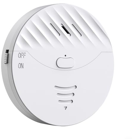 SMZhomeone 1 Stück Vibrationssensor Fensteralarm für Tuya WiFi Smart Fenster Glasbruchsensor Alarm Vibrationssensor Alarm 130 dB 74 x 74 x 13 mm Türsensoren (weiß)