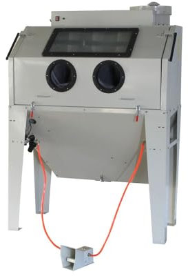 Cabina sabbiatrice 420 l con pedale sabbiatrice con aspirazione pistola a getto con 4 ugelli sabbiatrice 420 litri con illuminazione