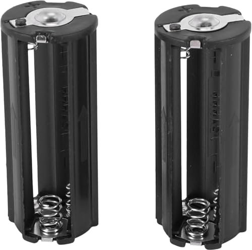 Happysnow Lot de 2 supports de piles noirs pour 3 piles AAA 1,5 V