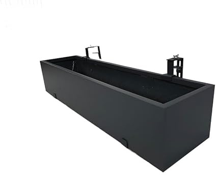 Casaflora Balkonkasten Linea inkl. Befestigung für Geländer, schwarz 70x25x20