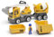 MultiGO Build Set Sandkasten Spielzeug für Kinder ab 3 Jahre - Figuren Pokeeto Bauarbeiter mit Autos - Sandspielzeug für Outdoor Spiele - Auto für den Garten