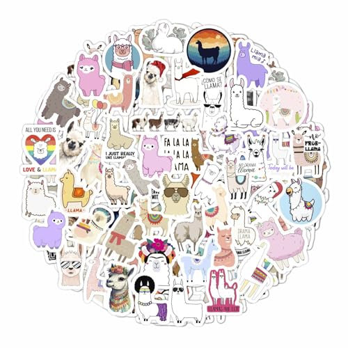 100 stück Lama-Aufkleber für Trinkflaschen und Laptops - Lama-Party-Geschenke, Lama-Geburtstagsparty-Dekorationen, Lama-Geschenke, Lama-Accessoires - Llama Stickers