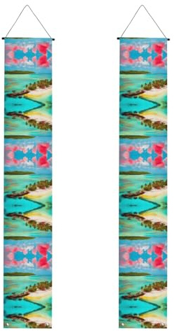 Karibiklandschaft Abschlussfeier Banner - Ein vielseitiges Banner für den Innen- und Außenbereich, perfekt für eine Vielzahl von Abschlussfeiern