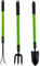 3 Piece Garden Telescopic Hand Trowel, Fork & Cultivator - Gardening Soil Weed Farm Set Handle | Heavy Duty Carbon Steel | Cultivating All Types Of Soil | Weeding, Digging & Planting - 3pc