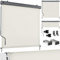 tillvex® Tenda da sole verticale per interni ed esterni, impermeabile, con manovella, per balcone, terrazza e giardino, tenda parasole in alluminio (Beige, 200 x 250 cm)