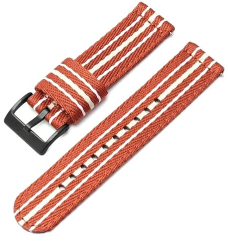 Poyuad 20 mm 22 mm 20 cm langes Nylon-Canvas-Armband – Unisex-geflochtenes Outdoor-Sportarmband, langlebiges Uhrenersatzzubehör