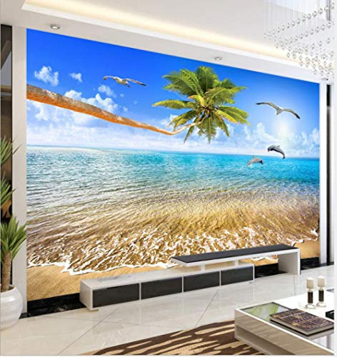 XLMING Vue Panoramique Sur La Mer Méditerranée Papier Peint 3D Intissé Salon Canapé Chambre À Coucher Salle Manger Intérieure Murale-400cm×280cm
