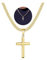 Esrael Gold Kreuz Kette Herren Goldkette Herren 5mm Kubanische Halskette Männer with Cross Edelstahl Kreuzkette Kreuz Kette Männer Schmuck Geschenke 24 Zoll