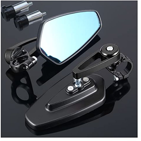 TYNBV Motorradzubehör Motorrad Spiegel Rückansicht Lenkerende Seitenrückspiegel 7/8 22mm Für BMW R 1200 Gs Lc R1200Gs 2004 K75 F850Gs F 650 Gs(Nero)