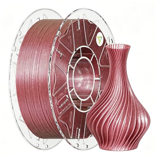 Creality Hyper PLA RFID Stardust Filament for 3D Printers, 1.75mm Filament Galaxy-Like Sparkle 1kg/(2.2lb) with Starry & Smooth Surface, Effortless Printing Fits Most 3D Printers(Pink)