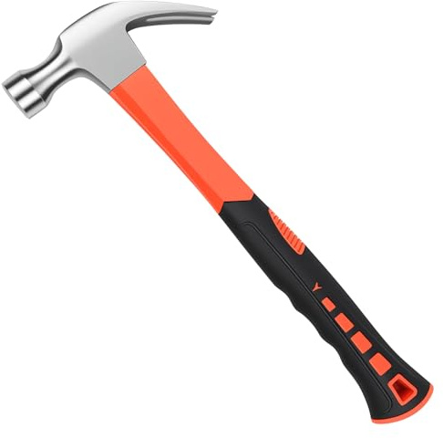 Claw Hammer Framing Hammer Camping Hammers Long Handle Electricians Sheep Horn Hammer Straight Claw Hammer with Comfortable Grip for DIY Home Craft 11 oz