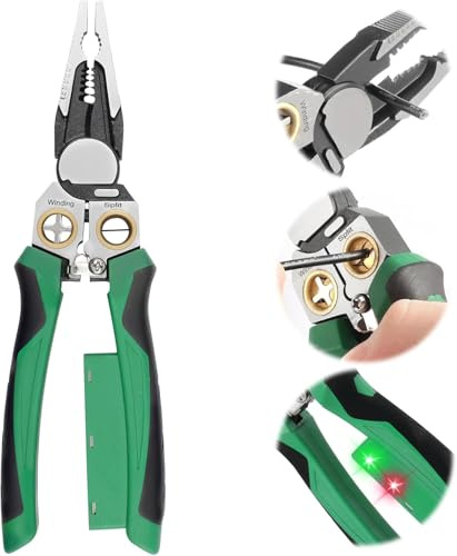 8 in 1 Wire Stripper with Voltage Tester, 2025 New Multi-Function Electric Wire Stripping Tool for Cutting and Pulling Pliers, Electric Pliers, Electrician Repair Tool