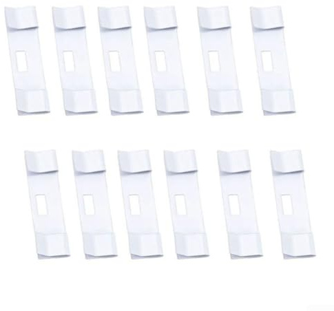 Lot complet de 12 clips métalliques pour une suspension sécurisée du rideau, aucun perçage nécessaire, compatible avec différents styles de rideaux, y compris les stores vénitiens et verticaux