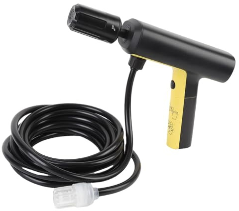 ASHATA Kabelloser Auto-Hochdruckreiniger, USB-Aufladung, Verstellbarer, Batteriebetriebener, Tragbarer Handreiniger mit 5 Gängen Druck und 3 Gängen Leistung für Zuhause, Auto, Garten