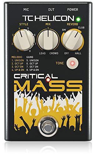 TC Helicon CRITICAL MASS Studio-Quality Vocal Stompbox for Large Group-Sound Effects