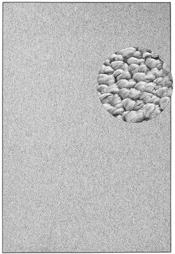 BT Carpet Wolly Teppich – Wohnzimmerteppich Flachgewebe Kurzflor Woll-Optik Wolle Skandi-Look Esszimmer, Wohnzimmer, Kinderzimmer, Schlafzimmer – Creme, 100x140cm