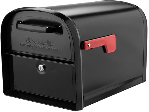 ARCHITECTURAL MAILBOXES 6300B-10 Oasis 360 abschließbarer Paketbriefkasten, Schwarz, XL