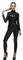 shoperama Schwarzer Damen Catsuit Wetlook Polizistin Katze Catwoman Overall kinky sexy Lack Leder, Größe:M