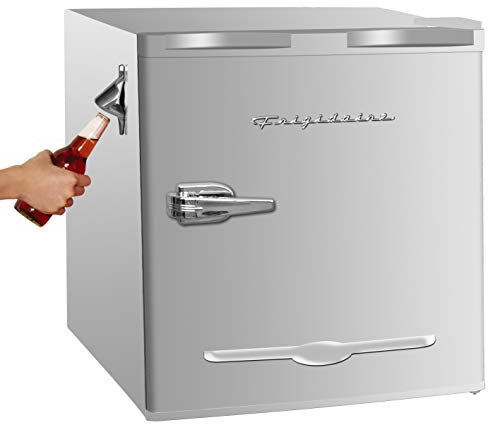 Frigidaire EFR176MOONLIGHT Mini refrigerador con abrebotellas integrado para oficina, dormitorio, dormitorio o cabina, 1.6 pies cúbicos, 16 pulgadas de profundidad x 18.5 pulgadas de ancho x 18.5