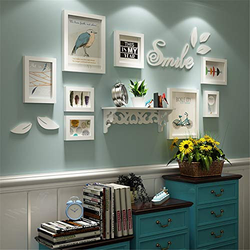 Lizp Massivholz Creative Bilderrahmen Wand Fotorahmen Wandgalerie Modern Einfach Fotorahmen Collage Weiß Blau Rahmen Wand Fotorahmenwand Für Zuhause Büro Hotel Hirtenstil