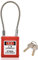 Lockout Tagout Locks - Non Conductive Safety Padlocks, Long Body Red