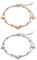 JewelryWe Schmuck 2pcs Damen Armband Fußkettchen Edelstahl Blume Kugel Charmsarmband Armkette Fußkette verstellbar Rosegold Silber