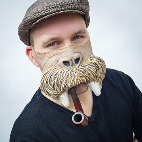 Maskworld Halbmaske aus Latex - Walross Tiermaske - ideal für Halloween, Karneval & Motto-Party