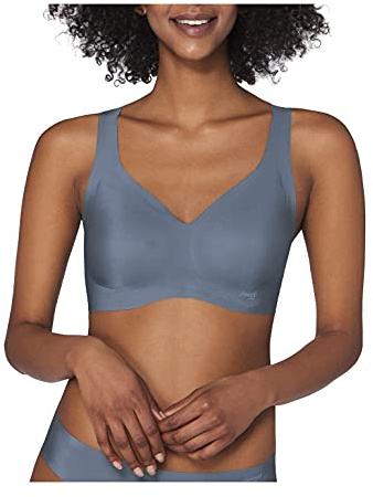 Sloggi Damen Zero Feel Nahtlos Bralette mit abnehmbaren Pads Packung mit 1 (Blau, Klein)