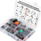 HSEAMALL - Kit connettori DT, 6 set, 2, 3, 4, 6, 8, 12 poli, sigillati, colore: grigio, maschio e femmina, impermeabili, connettori per cavi elettrici, 0,64-1,2 mm